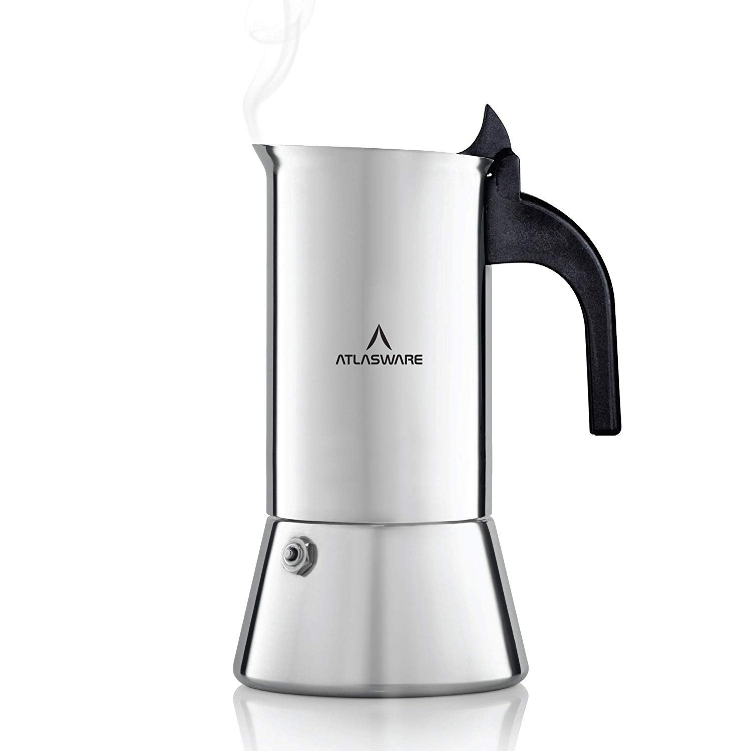 10 Cups Stainless Steel Coffee Maker (Silver) | Filter Coffee Black Tea Pot Compatible with Induction, Gas Stove | Durable Compact BPA Free Espresso Percolator for Home, Kitchen and Travel - Atlasware (Copy) (Copy) (Copy)
