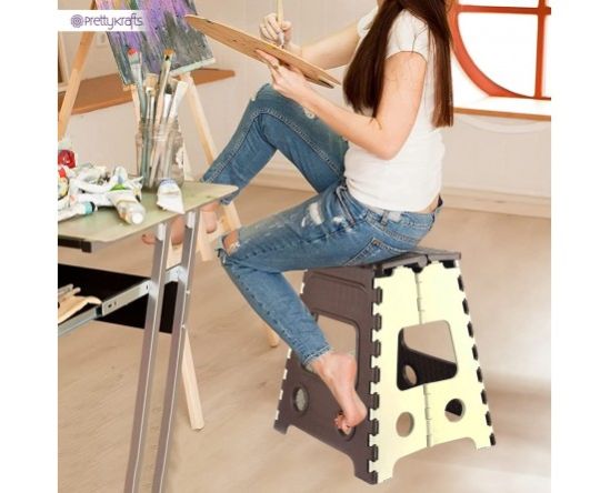 SUPER STRONG FOLDING STEP STOOL FOR ADULTS AND KIDS - 18 INCHES