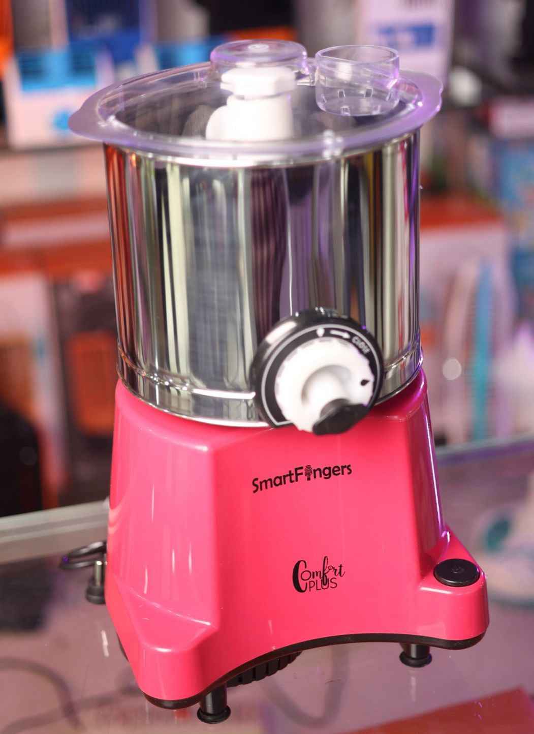 2 Liter-PINK/SmartFingers Comfort Plus Table Top Magic Wet Grinder 230V 50hz- (WITHOUT ATTACHMENT)
