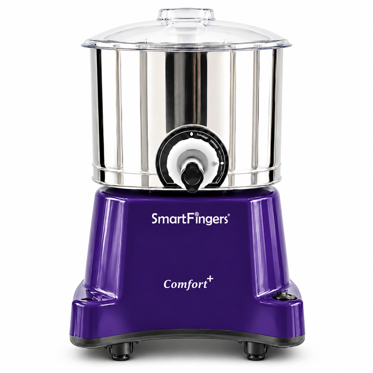 3 Liter-PURPLE/SmartFingers Comfort Plus Table Top Magic Wet Grinder 230V 50hz- (COCONUT SCRAPPER WITHOUT PLATE + ATTAKNEADER)