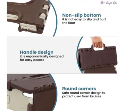 SUPER STRONG FOLDING STEP STOOL FOR ADULTS AND KIDS - 12 INCHES