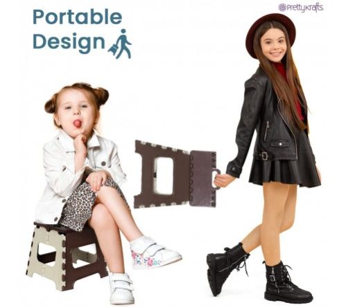 SUPER STRONG FOLDING STEP STOOL FOR ADULTS AND KIDS - 12 INCHES