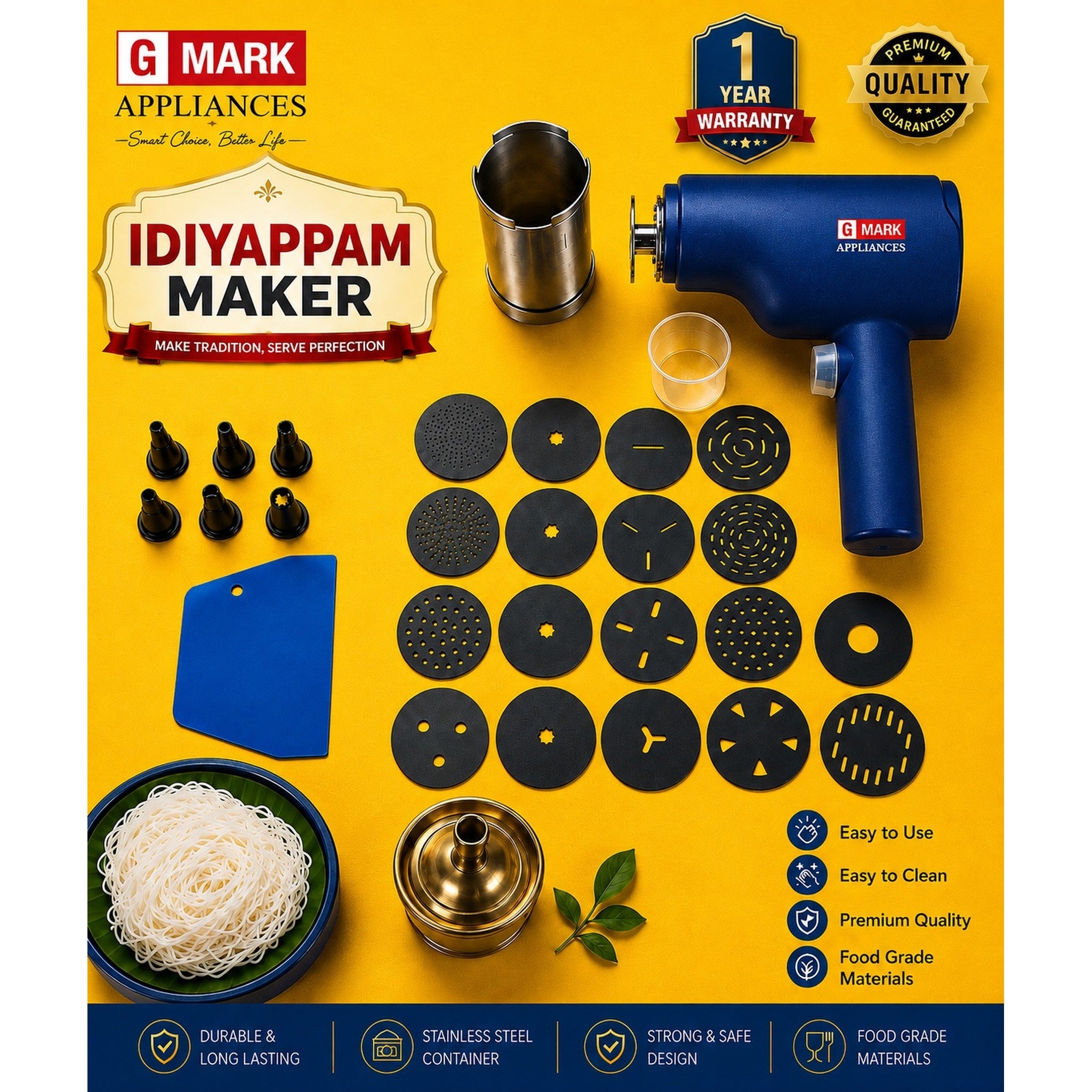 IDIYAPPAM MAKER RECHARGEABLE-BULE-handy