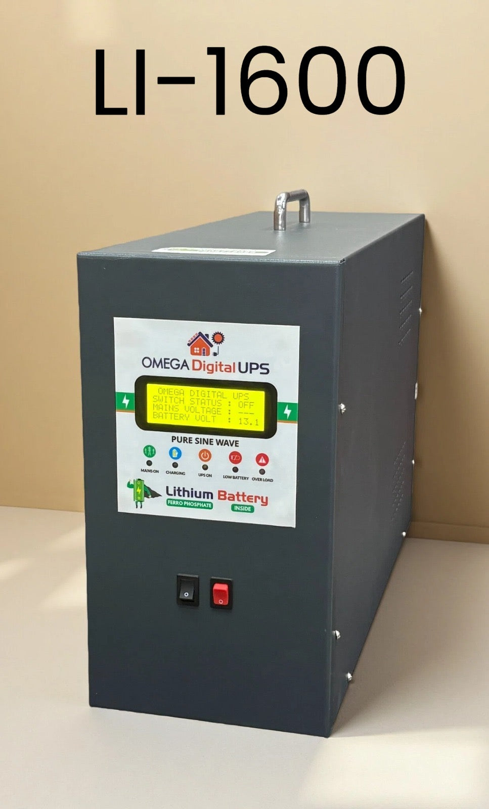 HOME UPS - INBUILT LITHIUM FERRO PHOSPHATE BATTERY-1600VA MODEL
