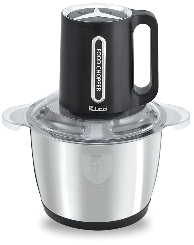 Electric Garlic Peeler & Chopper – 3Litre Steel Bowl, (Wired-300W) - 1 YEAR WARRANTY