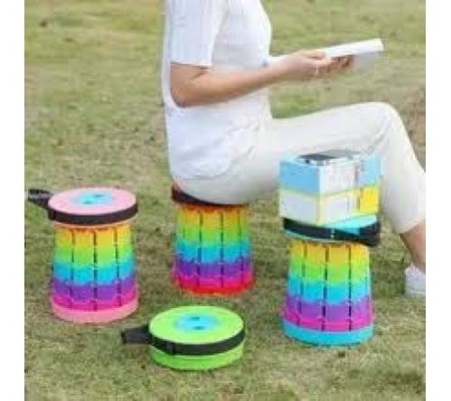 SUPER STRONG FOLDING COLLAPSIBLE TELESCOPING STOOL WITH LOAD CAPACITY 100KGS, PORTABLE RETRACTABLE STOOL