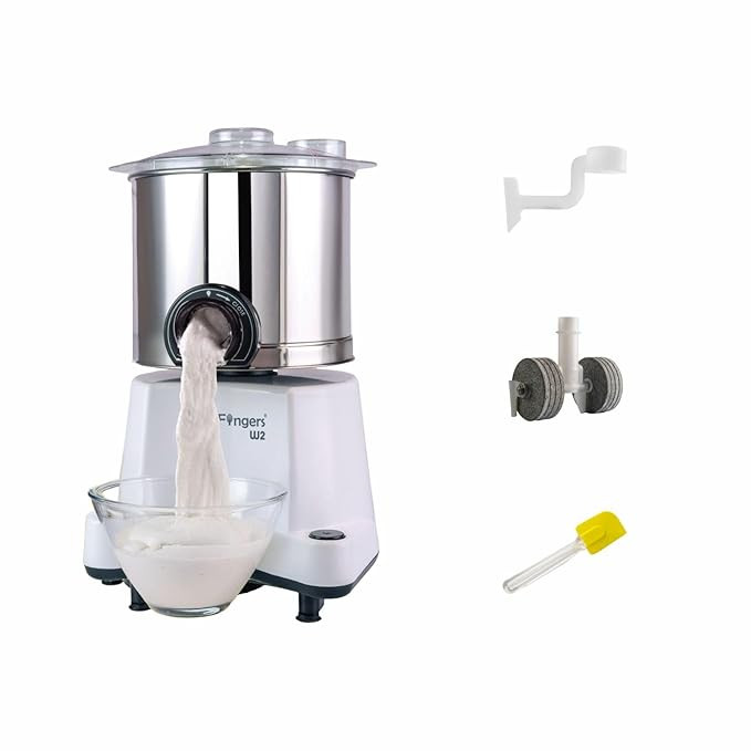2 Liter-White/SmartFingers Comfort Plus Table Top Magic Wet Grinder 230V 50hz (WITHOUT ATTACHMENT)