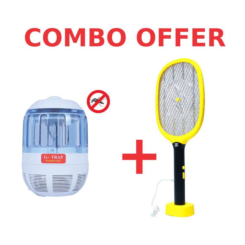 GTRAP WHITE + 2 IN 1 MOSQUITO BAT (COMBO OFFER)