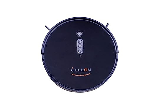 I clean V100 PRO - Black Wet and Dry Intelligent Robotic Vacuum Cleaner (Smart App Enabled, Compatible with Google Assistant & Alexa)