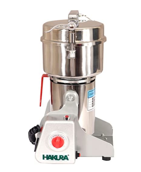 HAKURA 400gms High Speed 28000RPM| Domestic Mini Spice Mill | Stainless Steel Body | Compact | Easy use | 1500W | 230V